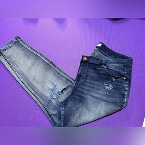 Lane Bryant Distressed Cuffed Jeans